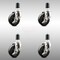 Service Caster 4 Inch 316SS Soft Rubber Swivel 1-5/8 Inch Expanding Stem Caster Set Brake SCC SCC-SS316EX20S414-SRS-TLB-158-4 - alternate 1
